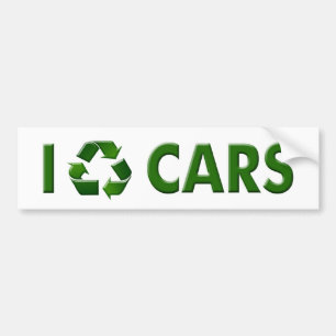 Autocollant De Voiture Je Recycle Les Voitures