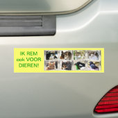 AUTOCOLLANT DE VOITURE JE REPRÉSENTE ÉGALEMENT POUR LES ANIMAUX. (En voiture)