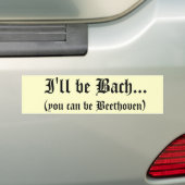 Autocollant De Voiture Je serai adhésif pour pare-chocs de Bach… (En voiture)