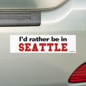 Autocollant De Voiture Je serais plutôt à Seattle (En voiture)