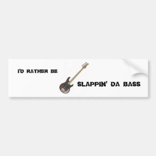 Autocollant De Voiture Je serais plutôt : Basse de Slappin DA