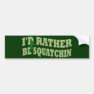 Autocollant De Voiture Je serais plutôt camo vert de Squatchin