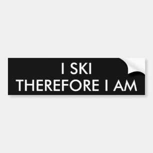 AUTOCOLLANT DE VOITURE JE SKIS DONC JE SUIS