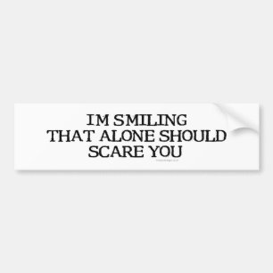 Autocollant De Voiture Je souris ce seul Bumpersticker
