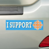 Autocollant De Voiture Je soutiens le CBC (En voiture)