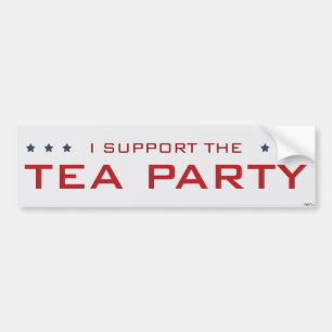 Autocollant De Voiture Je Soutiens Le Tea Party