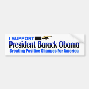 Autocollant De Voiture Je soutiens Obama