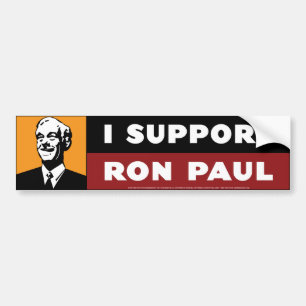 Autocollant De Voiture Je soutiens Ron Paul - orange