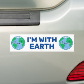 Autocollant De Voiture Je suis avec Earth Pro Planet (En voiture)