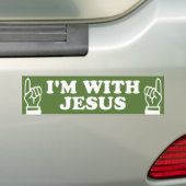 Autocollant De Voiture Je suis avec Jésus (En voiture)