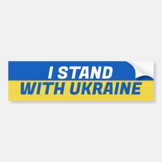 Autocollant De Voiture Je Suis Avec L'Ukraine (Devant)
