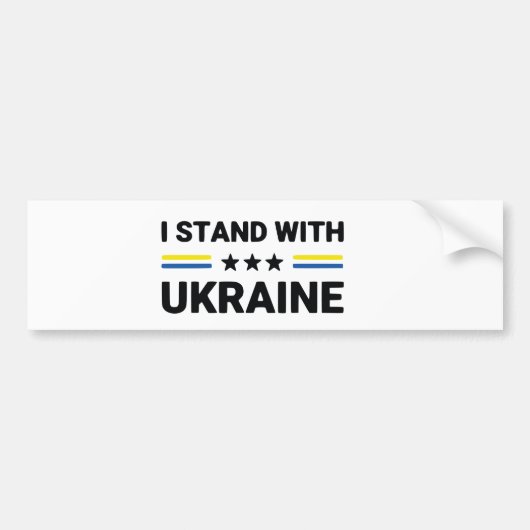 Autocollant De Voiture Je Suis Avec L'Ukraine (Devant)