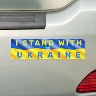 Autocollant De Voiture Je Suis Avec L'Ukraine - Soutenez La Liberté