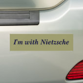 Autocollant De Voiture Je suis avec Nietzsche (En voiture)
