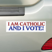 Autocollant De Voiture Je suis catholique et je vote (En voiture)
