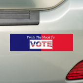 Autocollant De Voiture Je suis d'humeur à voter (En voiture)