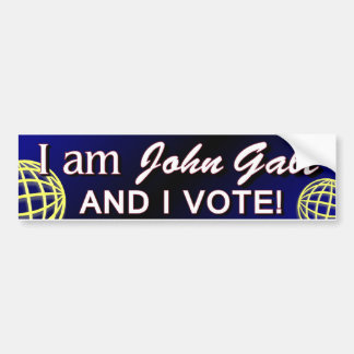 Autocollant De Voiture Je suis John Galt - et je vote