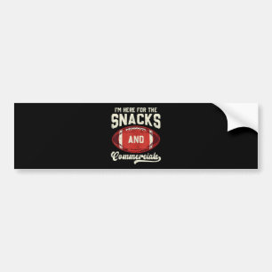 Autocollant De Voiture Je suis là pour les snacks et les pubs de football