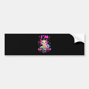 Autocollant De Voiture Je suis l'Axolotl de la fille d'anniversaire
