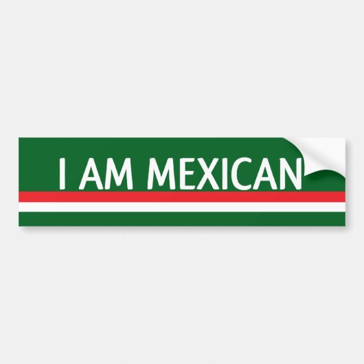 AUTOCOLLANT DE VOITURE JE SUIS MEXICAIN (Devant)