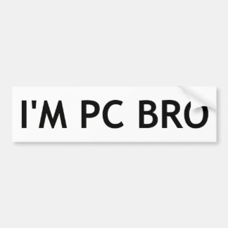 Autocollant De Voiture Je suis PC Bro