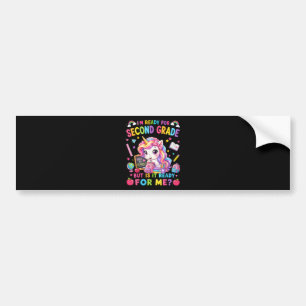 Autocollant De Voiture Je suis prêt pour la licorne de deuxième année Pre
