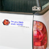 Autocollant De Voiture Je suis pro D&D et JE VOTE l'autocollant (Sur camion)
