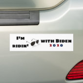Autocollant De Voiture Je suis Ridin' avec Biden en 2020 (En voiture)