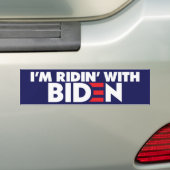 Autocollant De Voiture Je suis Ridin' With Biden 2024 (En voiture)