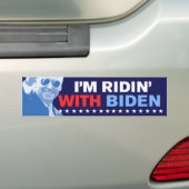 Autocollant De Voiture Je suis Ridin' With Biden 2024 (En voiture)