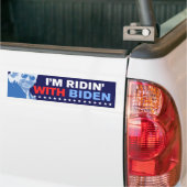 Autocollant De Voiture Je suis Ridin' With Biden 2024 (Sur camion)