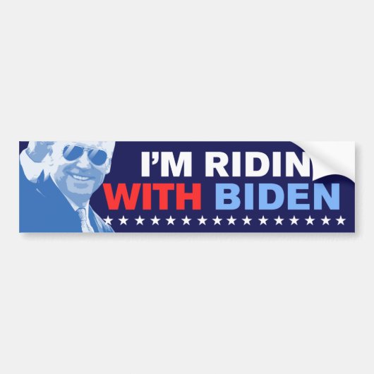 Autocollant De Voiture Je suis Ridin' With Biden 2024 (Devant)