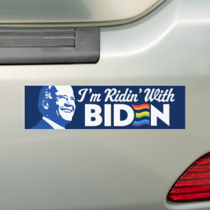 Autocollant De Voiture Je suis Ridin' With Biden 2024 LGBTQ
