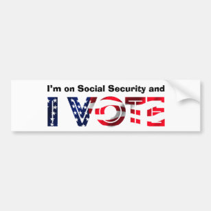 Autocollant De Voiture Je suis sur la sécurité sociale et je vote
