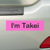 Autocollant De Voiture Je suis Takei (En voiture)