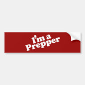 Autocollant De Voiture Je suis un adhésif pour pare-chocs de Prepper (Devant)