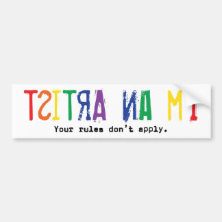 Autocollant De Voiture Je suis un artiste (l'adhésif pour pare-chocs)