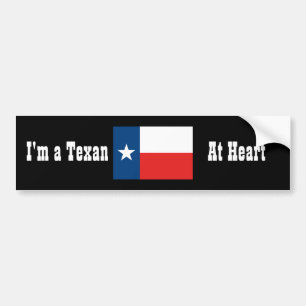 Autocollant De Voiture Je suis un Texan au coeur
