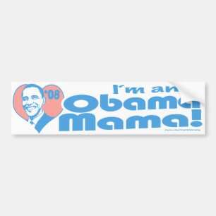Autocollant De Voiture Je suis une maman adhésif pour pare-chocs d'Obama