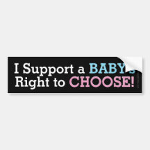 Je supporte un Sticker Bumper Pro-Life droit pour 