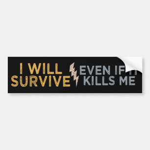 Autocollant De Voiture JE SURVIVRAI Bumpersticker