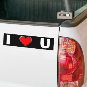 AUTOCOLLANT DE VOITURE JE T'AIME "COEUR"