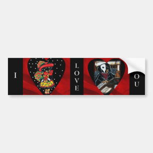 AUTOCOLLANT DE VOITURE " JE T'AIME" DOXIE
