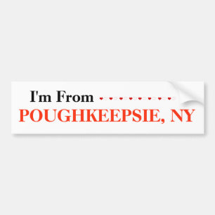 Autocollant De Voiture Je viens de POUGHKEEPSIE, NY