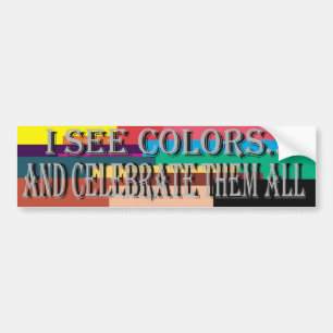 Autocollant De Voiture Je vois l'adhésif pour pare-chocs de couleurs