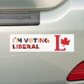 Autocollant De Voiture 'Je vote Libéral' (En voiture)