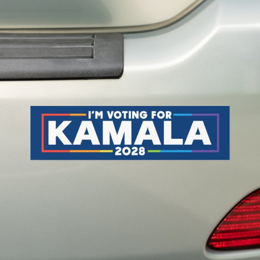 Autocollant De Voiture Je vote pour Kamala 2028 LGBTQ (En voiture)