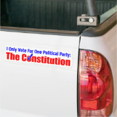 Autocollant De Voiture Je vote seulement pour la constitution ! (Sur camion)