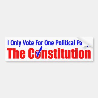 Autocollant De Voiture Je vote seulement pour la constitution !