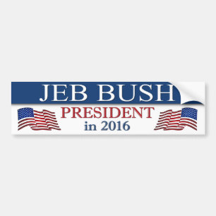 Autocollant De Voiture Jeb Bush patriotique 2016